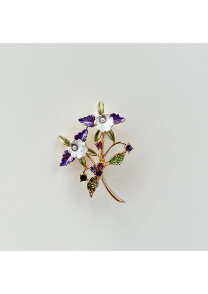 Lila Çiçek Broş fiyatları