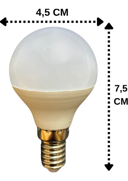 (8 adet) Osaka 7W (50W) Sarı IŞIK E14 DUYLU (Ince Duy) LED Mini Ampul modelleri