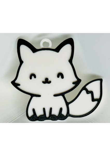 Sevimli Tilki Anahtarlık – 3D Baskı Hediyelik Aksesuar