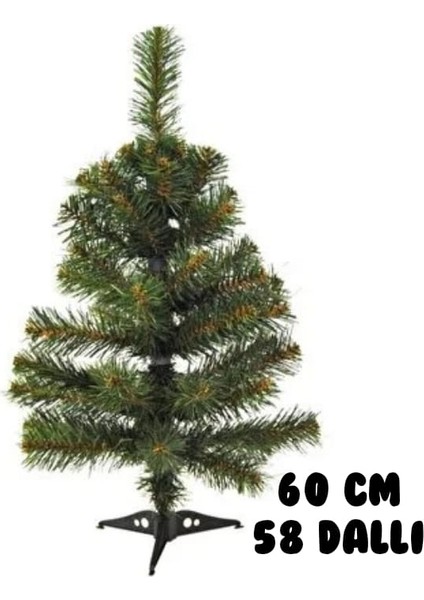 Yılbaşı Ağacı Noel Ağacı Çam Ağacı Ağaç Yeşil Yeni Yıl Ağacı Yapay 60 cm 58 Dallı Sağlam Ayak