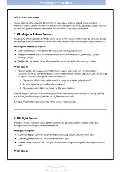 Yös Hazırlık Eğitim Seti (2 Kitap) fırsatları