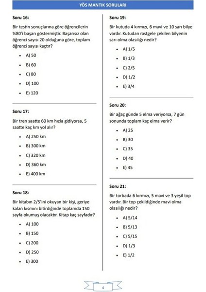 Yös Hazırlık Eğitim Seti (2 Kitap) indirimleri