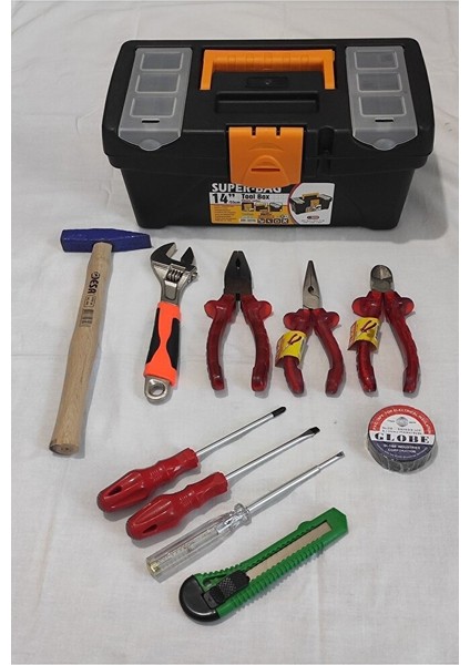 11 Parça Tamir Seti Pense Kargaburun Yankeski Çekiç Tornavida Kontrol Kalemi Kurbağacık Full Set