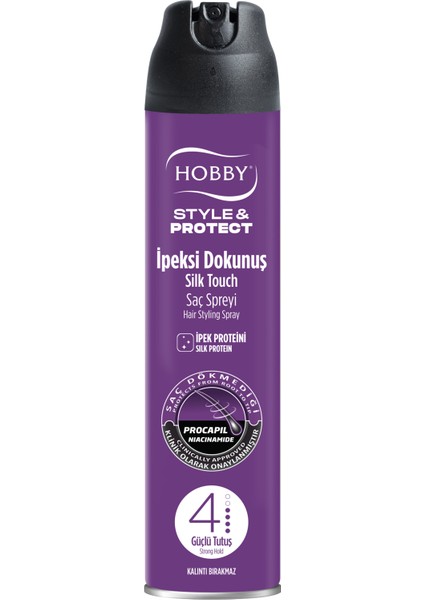 4 Adet Hobby Saç Spreyi Styleprotect Ipeksi Dokunuş 250ML fiyatları