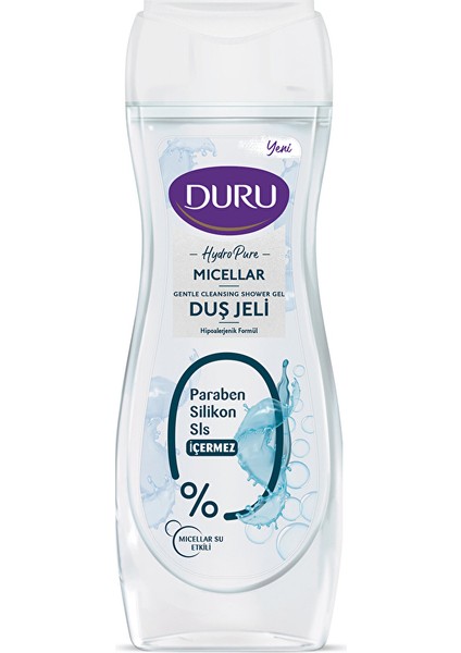 4 Adet Duru Hydro Pure Micellar 450 ml Duş Jeli