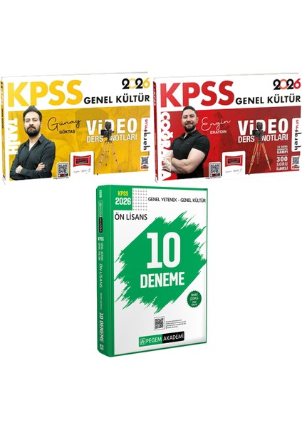 2026 Kpss Tarih Coğrafya Video Ders Notları - 2026 Kpss Ön Lisans Çözümlü 10 Deneme