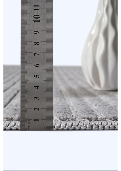 Yalın Microfiber Bukle Dokuma Halı Antre Hol Kesme Halı Yolluk 5771 Gri modelleri