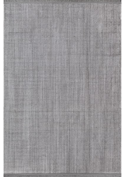 Yalın Microfiber Bukle Dokuma Halı Antre Hol Kesme Halı Yolluk 5771 Gri