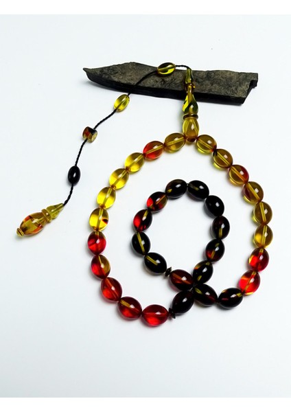 Renk Süzmesi Ateş Kehribarı Tesbih