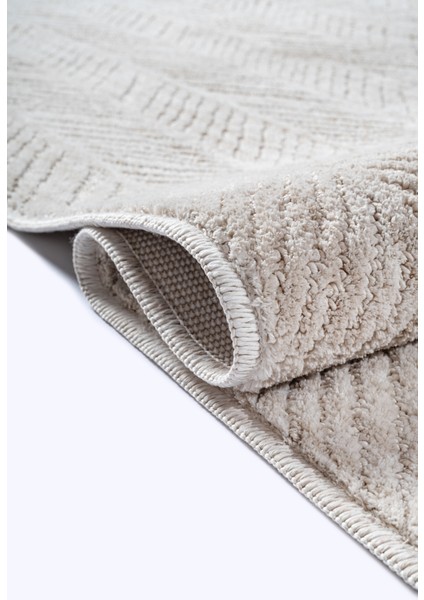 Yalın Modern Dokuma Halı Kaymaz Tabanlı Yıkanabilir Salon ve Oturma Odası Halısı 5577 Krem fırsatları