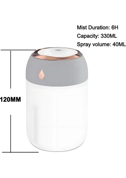 Aromaterapi Buhar Makinesi 300 ml Ultrasonik Hava Nemlendirici ve Aroma Difüzörü Type C Girişli fiyatları