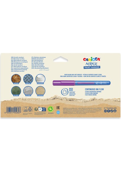 18’li Akrilik Paint Marker Su Bazlı Fırça Uçlu fırsatları