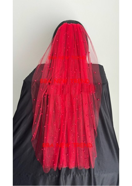 Boy 80CM Duvak Gelin Duvağı Gelin Duvağı,gelinlik Aksesuarı Nikah ,incili Gelin Duvak En 1,5 Mttokalı fırsatları