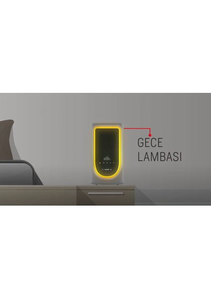 Hepsibir Arada Hoparlör ve Kablosuz Şarj Standı Olarak Kullanılabilen Havamis Hava Temizleyici