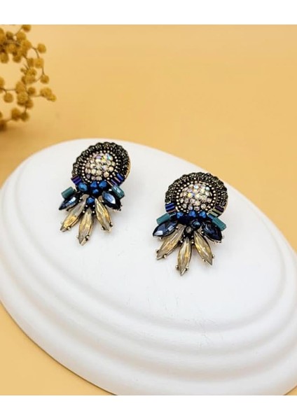 Işıltılı Lacivert Rapsodi Küpe modelleri