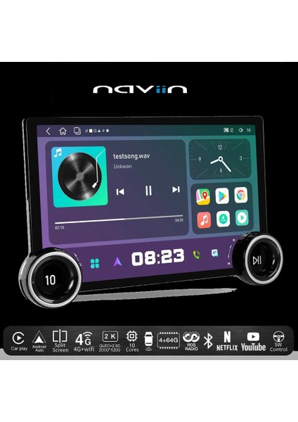 9 ve 10 Inç Tüm Çerçeve Modellerine Uygun Dualknob 11,8 Inç 2k Görüntü Özelliginesahip