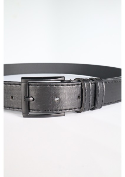 Erkek 4 cm Spor Siyah Kemer