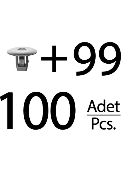 Honda Civis, Odyssey Için Davlumbaz Klips- 100'LÜ