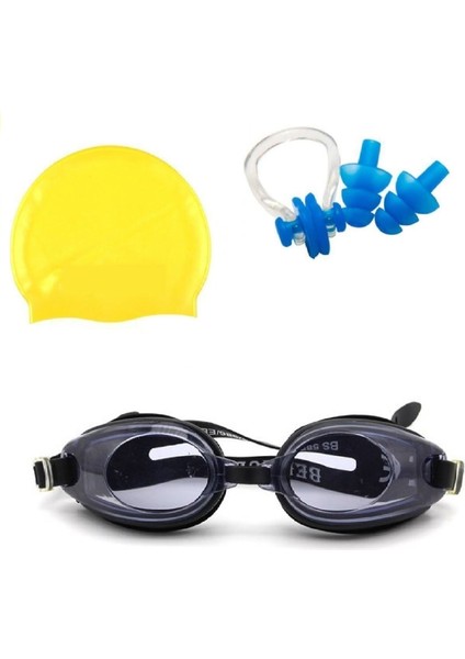 3 Parça Havuz Seti Gözlük Silikon Bone ve Kulak Burun Tıkayıcı