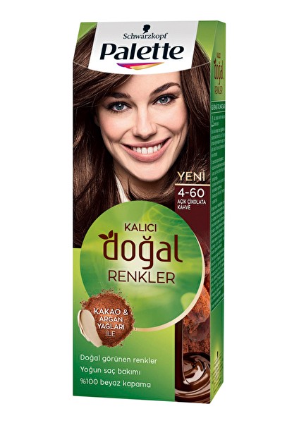 3 Adet Palette Natural Saç Boyası 4.60 Altın Kakao