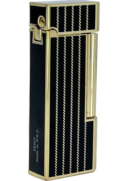 Altın Renk Şeritli Soft Flame Çakmak - Siyah fiyatları
