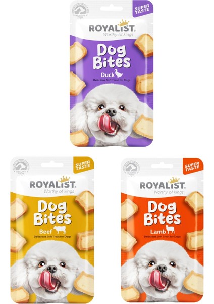 Dog Bites – Yumuşak ve Lezzetli Köpek Ödül Bisküvileri | 3 Farklı Aroma