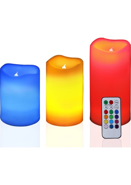 Parafin Kaplı Kumandalı LED Mum (3 Adet) modelleri