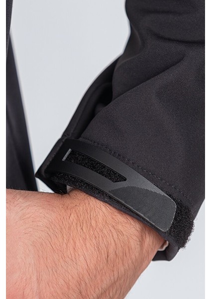 Suya Dayanıklı Slim Fit Softshell Kapüşonlu Erkek Mont