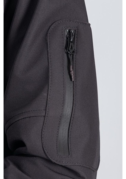 Suya Dayanıklı Slim Fit Softshell Kapüşonlu Erkek Mont