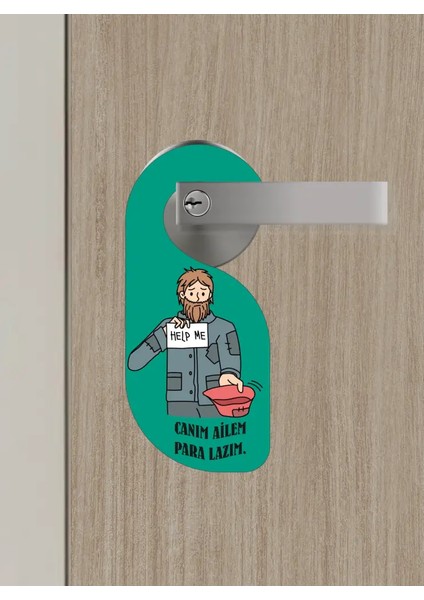 Canım Ailem Kapı Askısı Kapı Uyarı Levhası