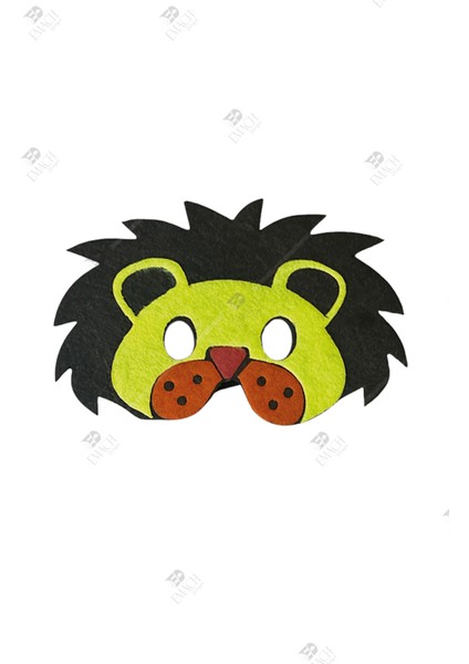 Aslan Kral Maske Kaliteli Keçe Hayvan Figürlü Maske