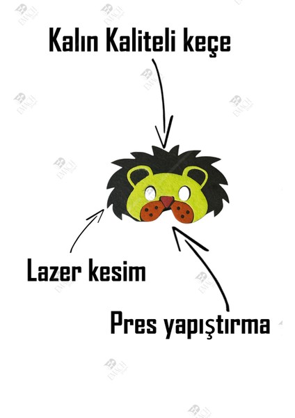 Aslan Kral Maske Kaliteli Keçe Hayvan Figürlü Maske modelleri