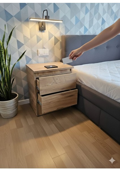 Karmen Ahşap Renk Gizli Bölmeli Komodin fiyatları