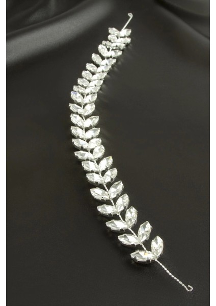 Yaprak Taşlı Saç Aksesuarı