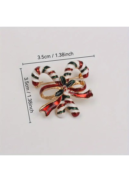 Yeni Yıl Kurdele Broşu Kırmızı ve Yeşil Renkler Hakim fırsatları