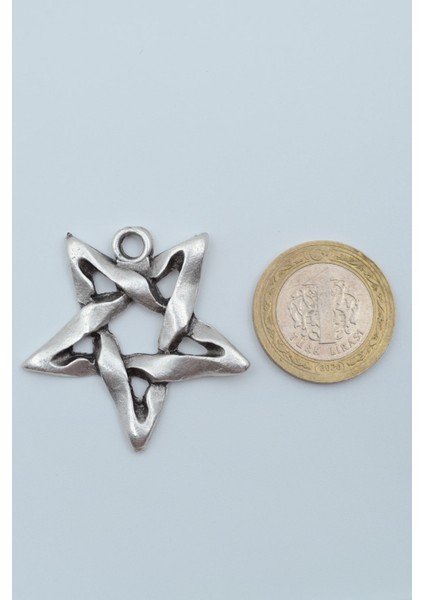 Pentagram Gümüş Kaplama Düz Zincir Kolye fırsatları