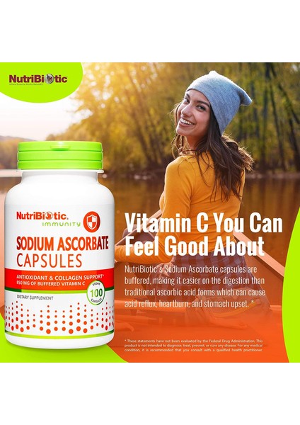 Immunity Sodium Ascorbate Sodyum Askorbat Premium C Vitamini 100 Vegan Caps fırsatları