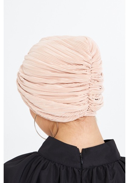 Pudra Çapraz Büzgülü Tesettür Bone Fukuro Piliseli 2512_06 indirimleri