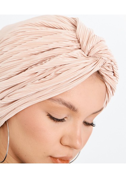 Pudra Çapraz Büzgülü Tesettür Bone Fukuro Piliseli 2512_06