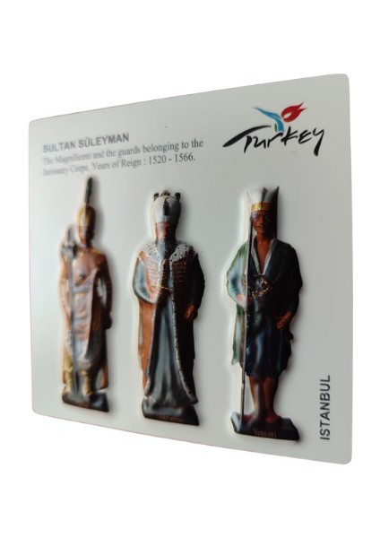 Kabartmalı 3 Boyutlu Sultan Süleyman Temalı Buzdolabı Magneti modelleri