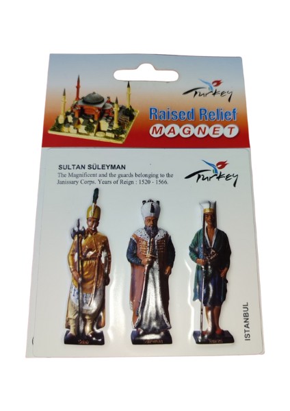 Kabartmalı 3 Boyutlu Sultan Süleyman Temalı Buzdolabı Magneti