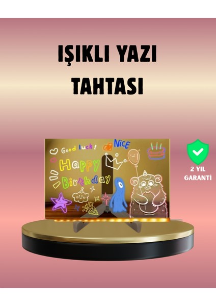 USB Bağlantılı LED Akrilik Çizim ve Not Tahtası