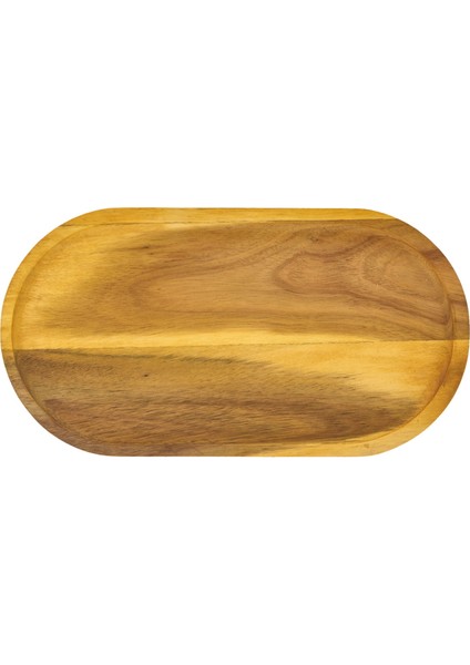 Akasya Oval Servis Sunum Tabağı - Kahverengi - 30X16X1,5 cm fiyatları