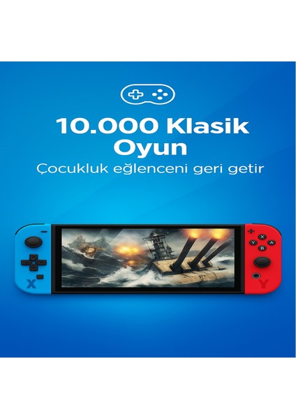 G90 Oyun Konsolu – 7 Inç IPS Hd Ekran, 10.000 Klasik Oyun, 2000MAH Pil, Taşınabilir Tasarım modelleri
