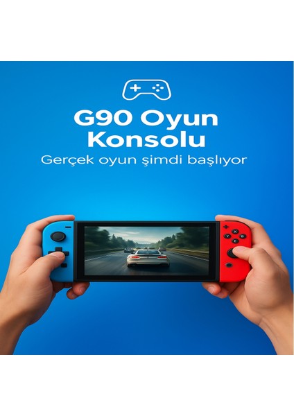 G90 Oyun Konsolu – 7 Inç IPS Hd Ekran, 10.000 Klasik Oyun, 2000MAH Pil, Taşınabilir Tasarım