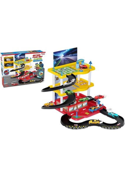 3 Katlı Araç Otopark Oyun Garaj Seti