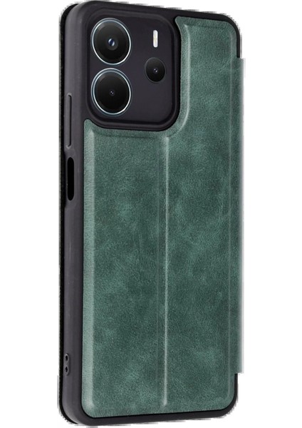 Xiaomi Redmi Note 14 4g Kılıf Flip Cover - Koyu Yeşil fiyatları