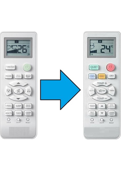 Dijitsu uyumlu Klima Kumandası-Resimde Sağdaki Gönderilir