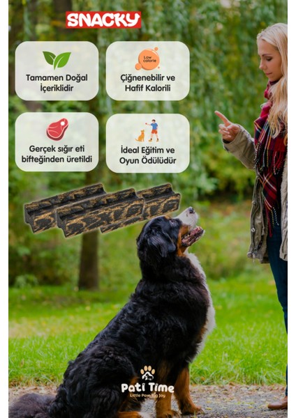 6 Adet %100 Doğal Biftekli Sığır Etli Köpek Eğitim Ödülü - 6 x 46GR modelleri