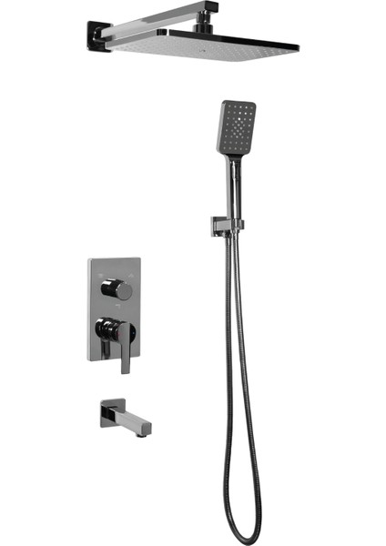 Krom Ankastre Banyo Bataryası Duş Seti -3 Yönlü Full Sistem - Lavın 15 Yıl Garantili fiyatları